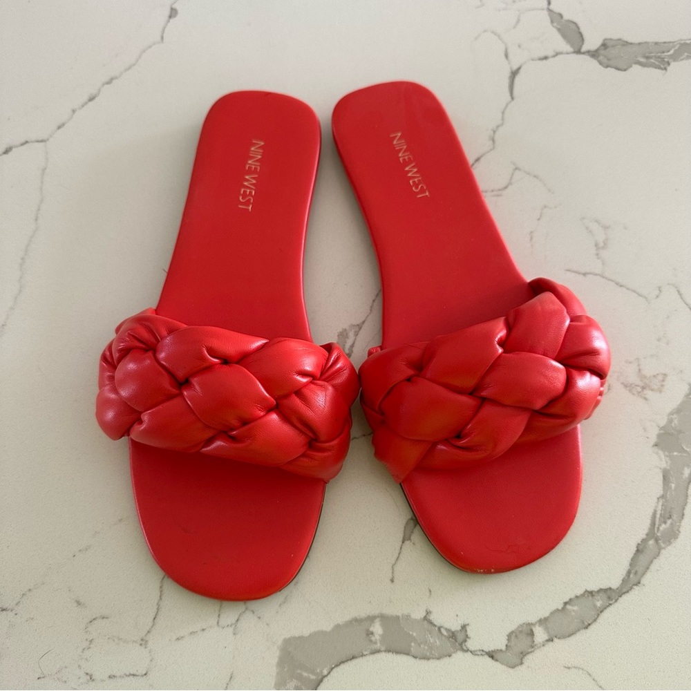 Nine West Braided Slide Sandals Size 9